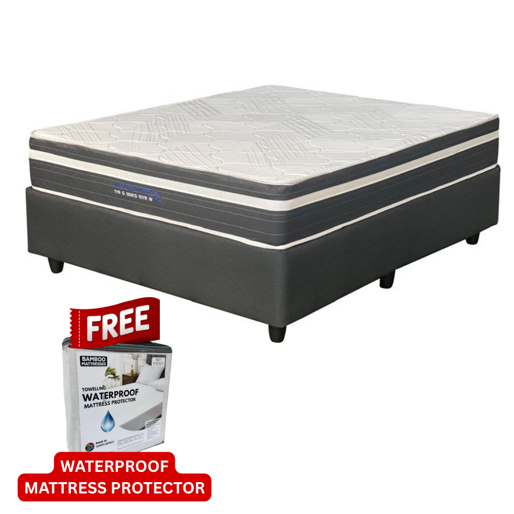 Master Sleep Medium Queen Bed Set Standard Length