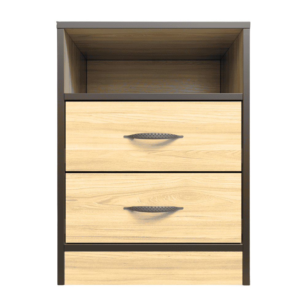 Foundation Two Drawers Pedestal Swiss Elm