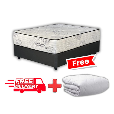 Hospitalier Max Bonnell Spring Queen Bed Set Standard Length + FREE Mattress Protector & FREE Delivery