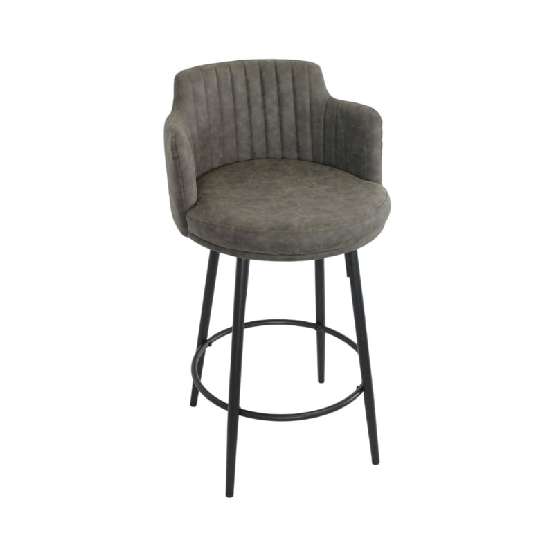 Archie Swivel Bar Chair 65cm Grey-zoom-1