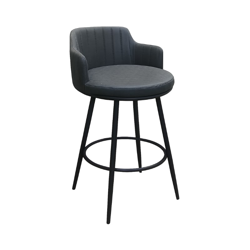 Archie Swivel Bar Chair 65cm Black-1