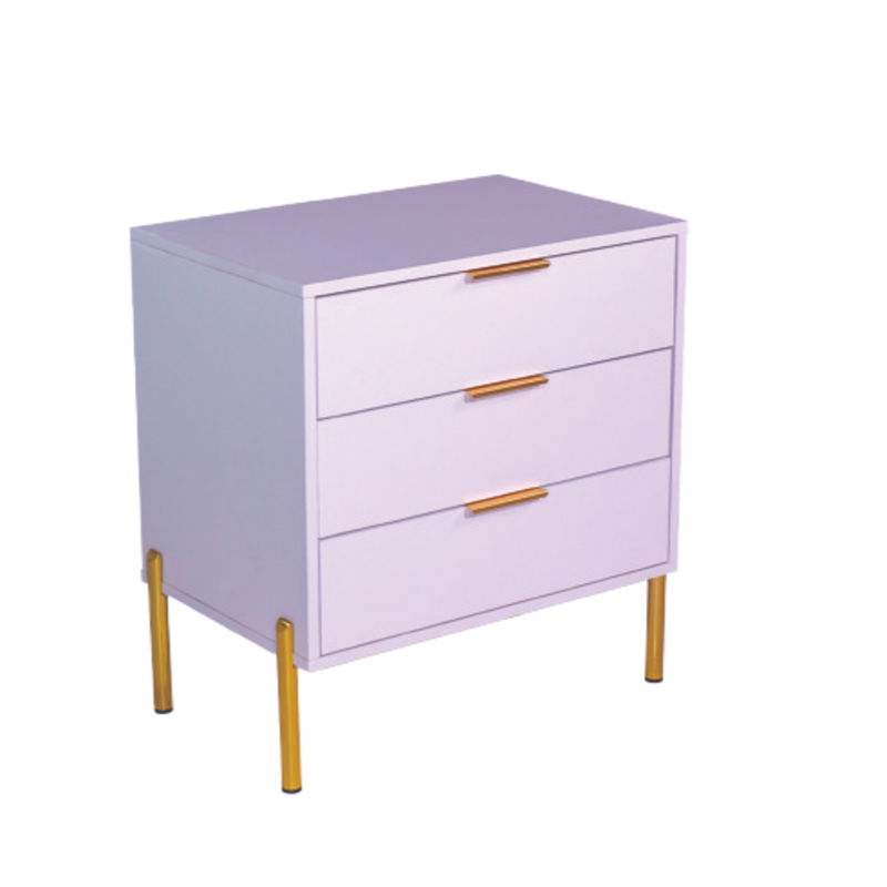 Ava White Gold Legs, Gold Handles Melamine Pedestal-zoom-