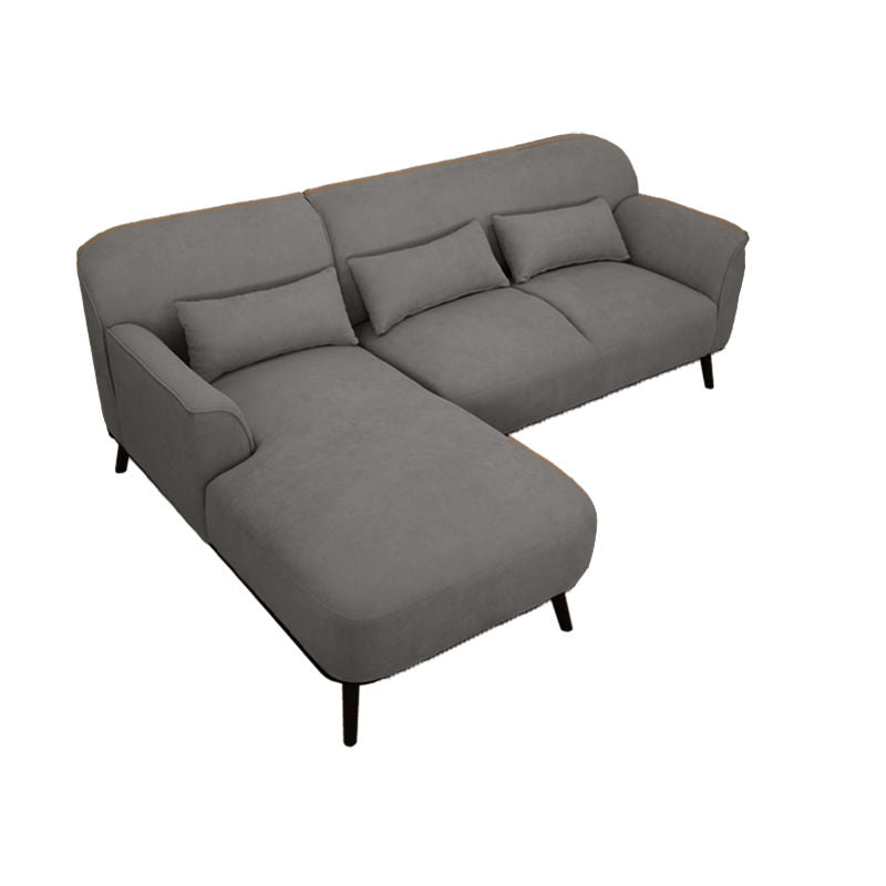 Amelia 2Pce Corner L Suite LHF Fabric Stone