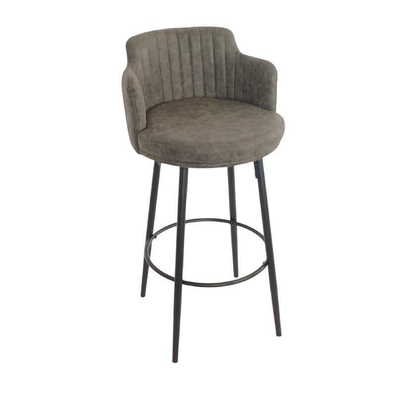 Archie Swivel Bar Chair 75cm Grey-zoom-1