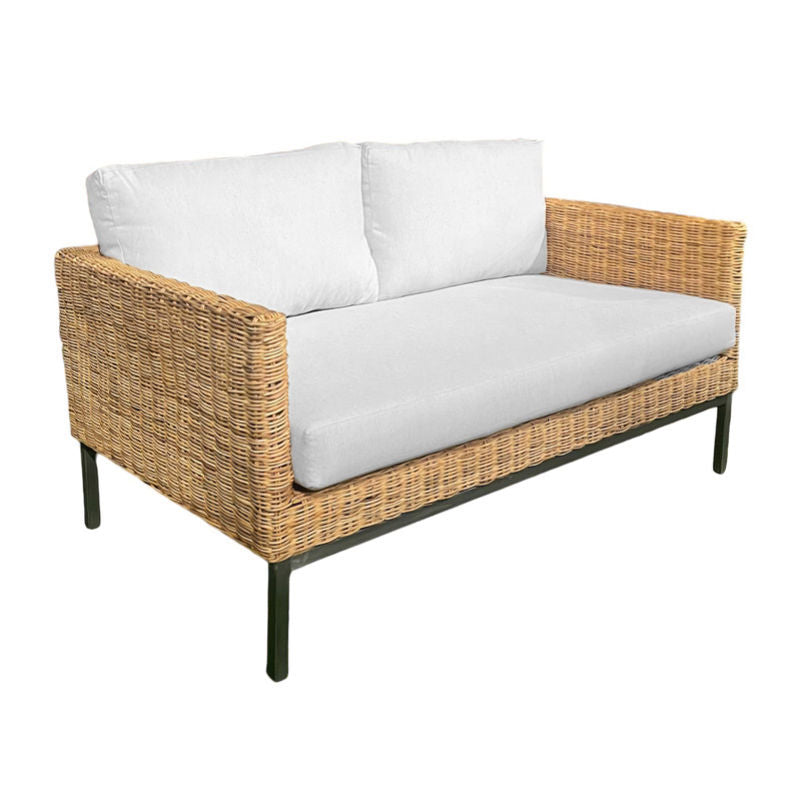 Barbados 2 Seater Rattan Steel Legs