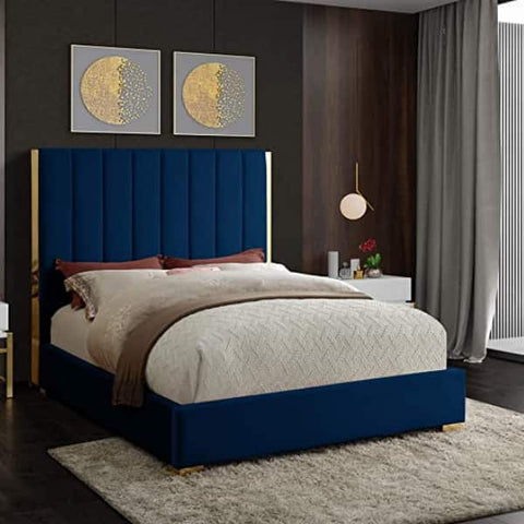 Bamboo Mattress Florida Navy Queen Bed