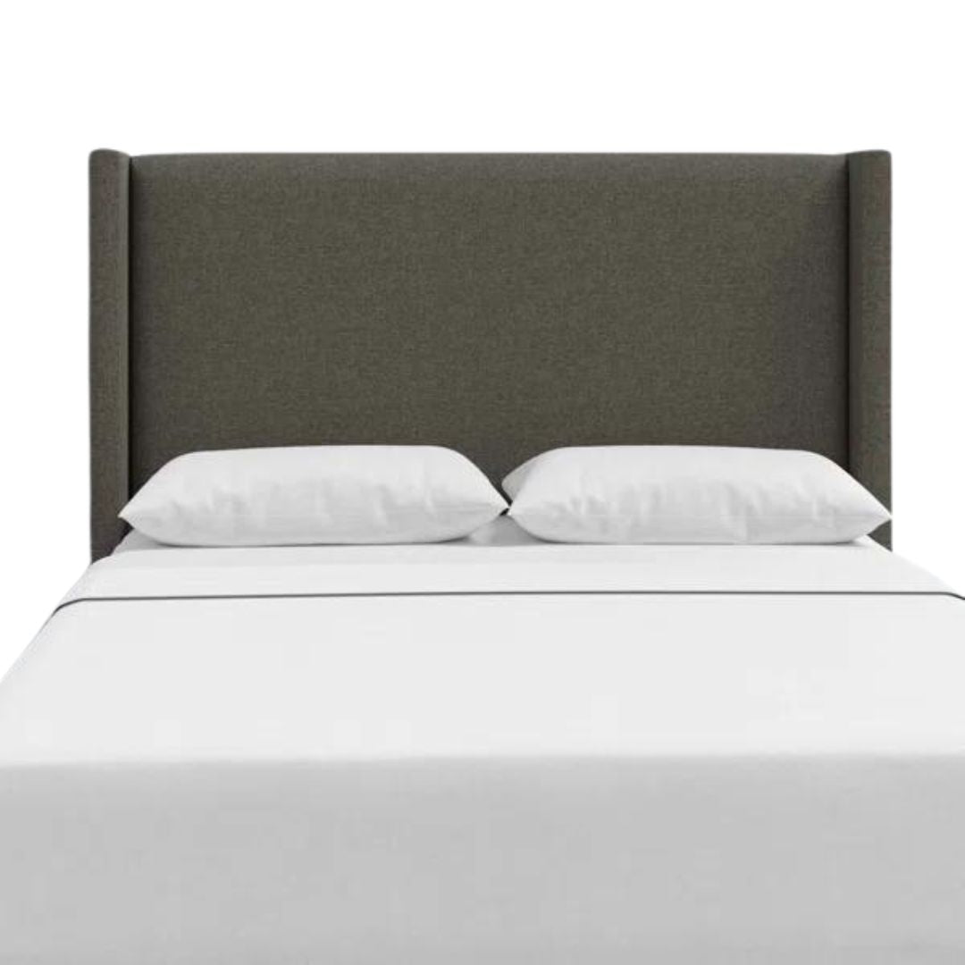 Makoya Charcoal Fabric Double Bed Headboard