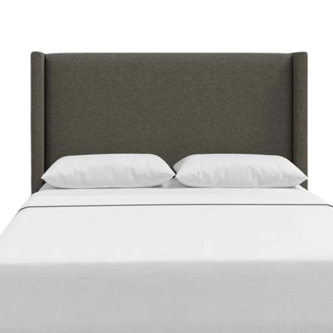 Makoya Charcoal Fabric Queen Bed Headboard