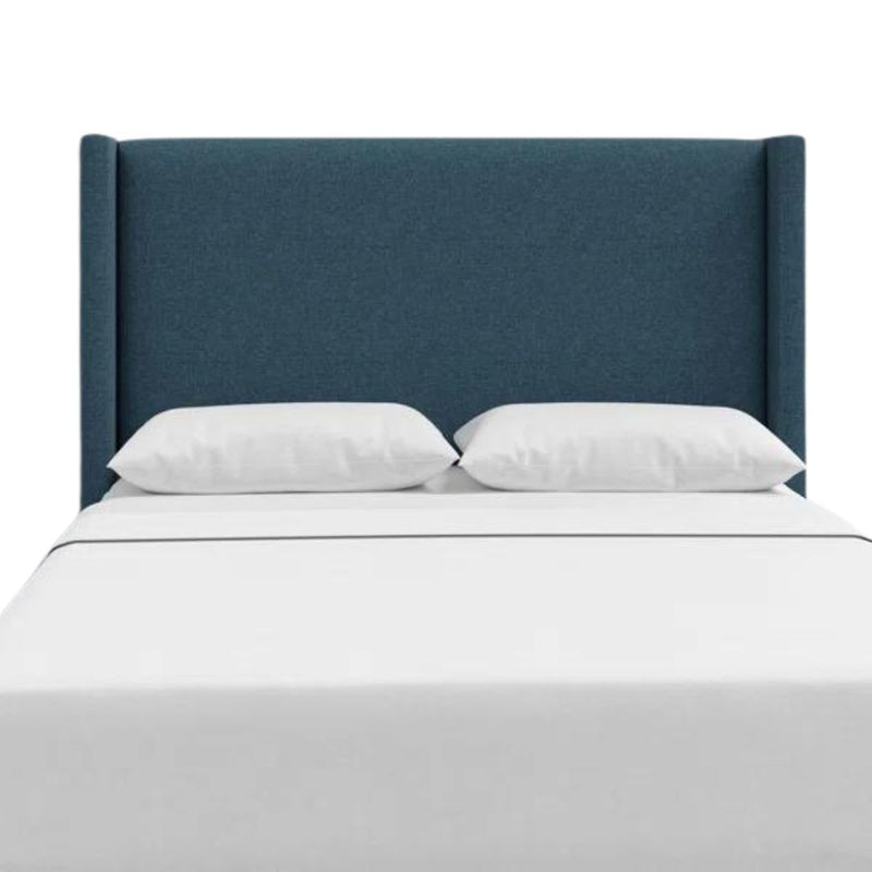Makoya Navy Blue Fabric Queen Bed Headboard-zoom-