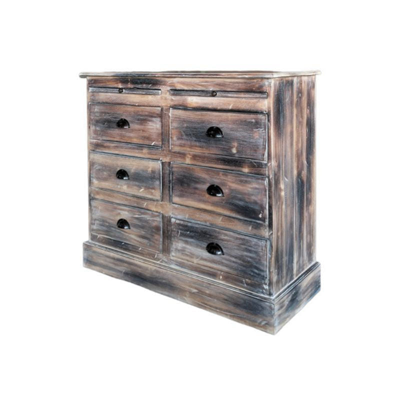 Barton 6 Draw Chest White Wash Mahogany-zoom-