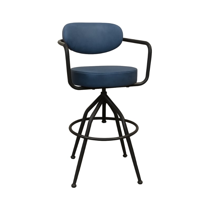 Brenda Swivel Bar Chair Metal Blue-1
