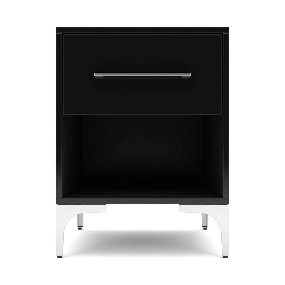 New York One Drawer Black Pedestal-zoom-1