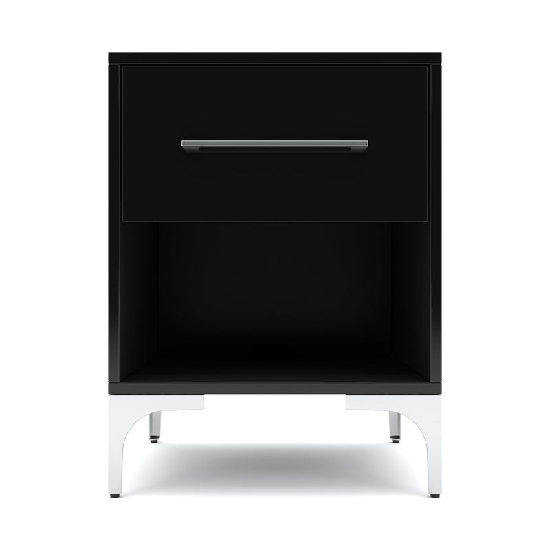New York One Drawer Black Pedestal-zoom-