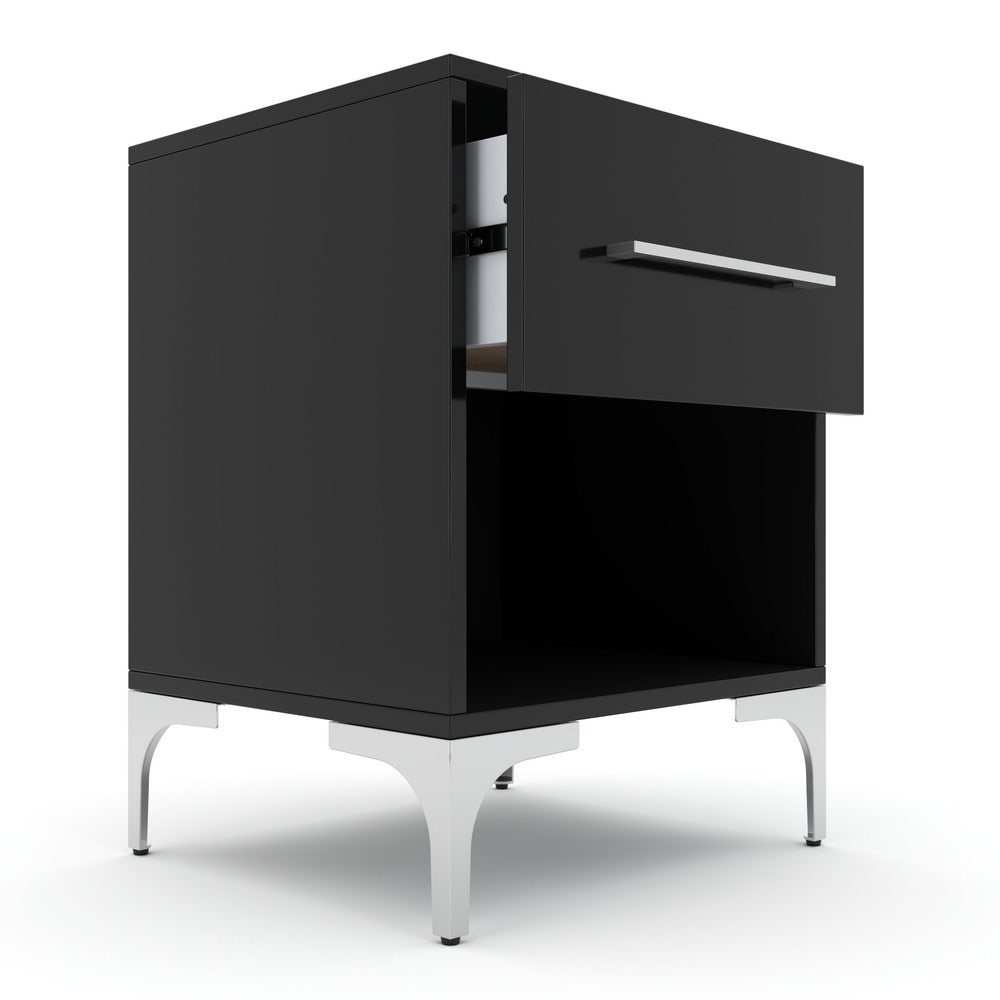 New York One Drawer Black Pedestal-5