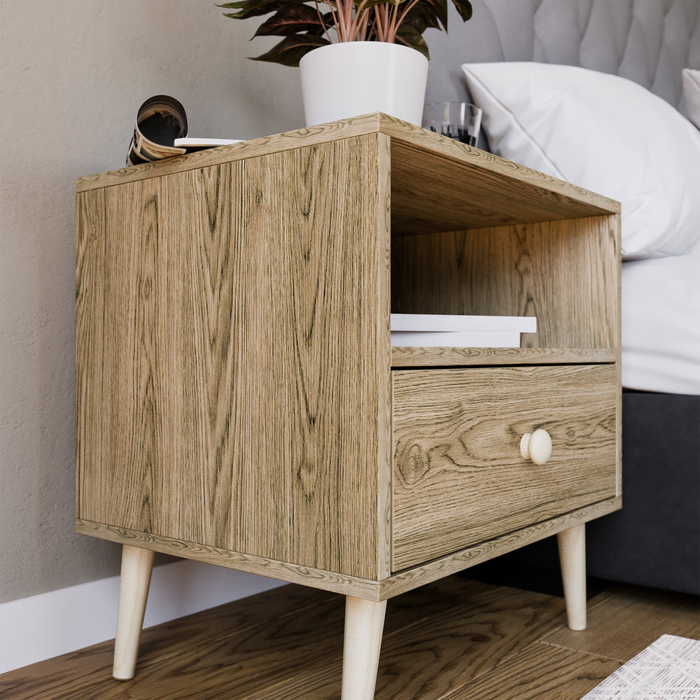 Scandinavian One Drawer Pedestal Alegria-4
