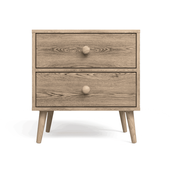 Scandinavian Two Drawer Pedestal Alegria