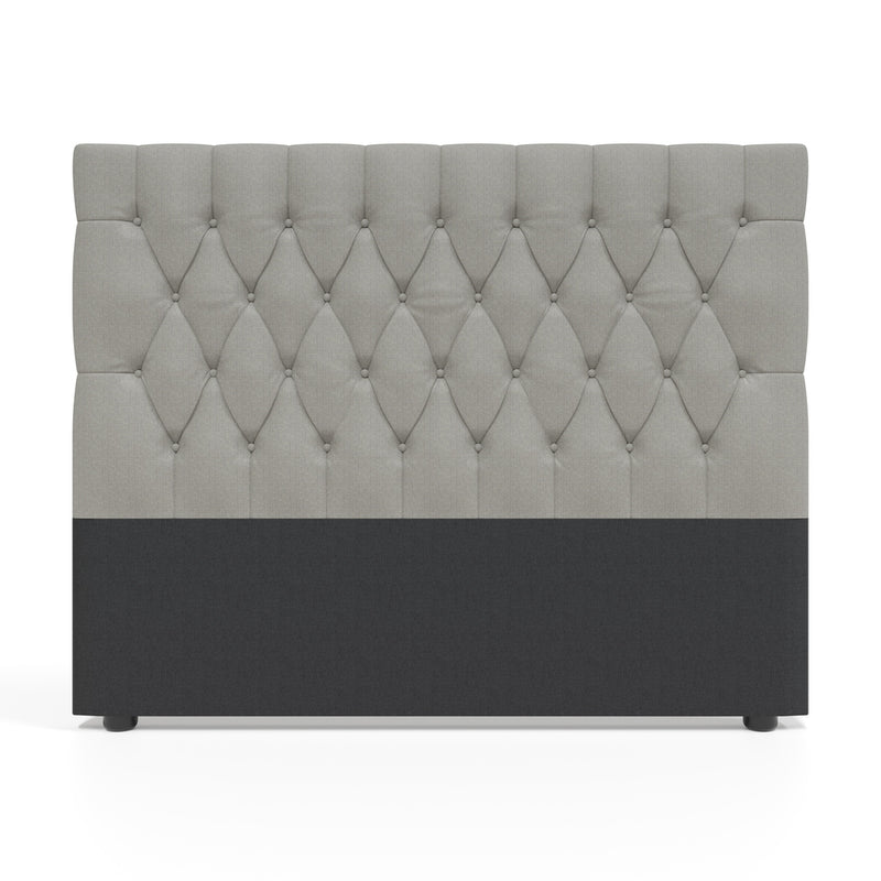 Deep Buttoned Cream Queen Headboard-zoom-