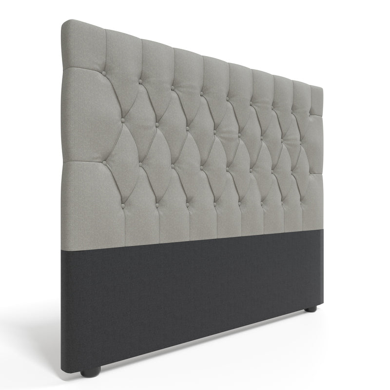 Deep Buttoned Cream King Headboard-zoom-