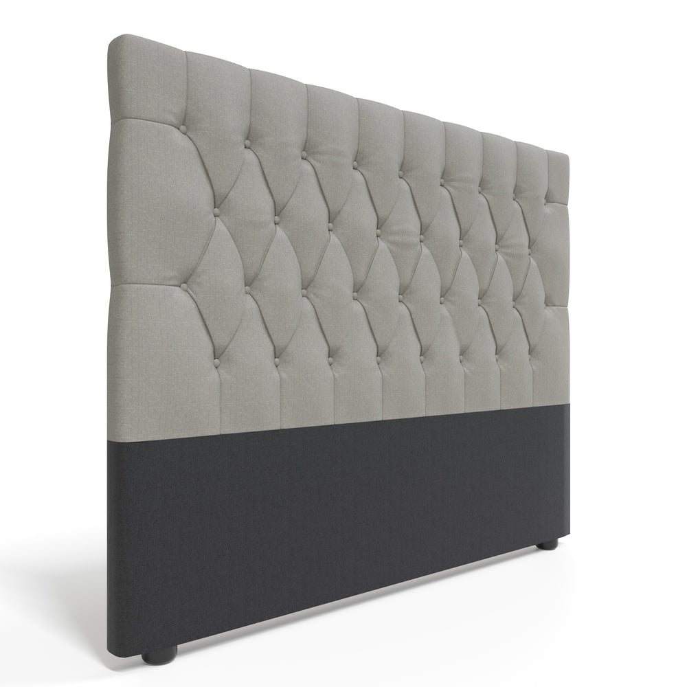 Deep Buttoned Cream Queen Headboard-5