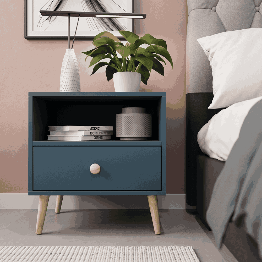 Impression One Drawers Pedestal Petrol Blue-zoom-2