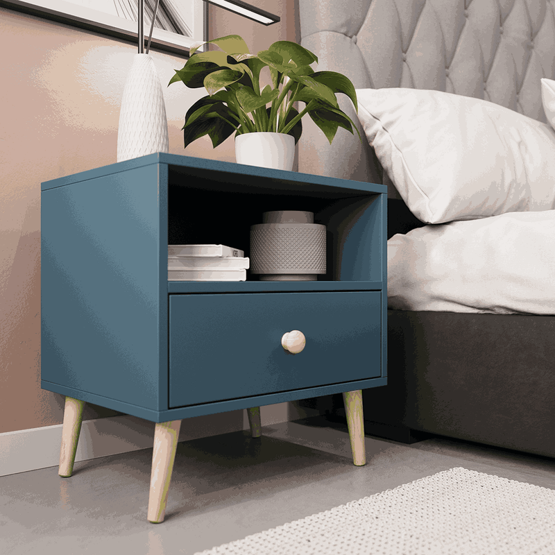 Impression One Drawers Pedestal Petrol Blue-zoom-