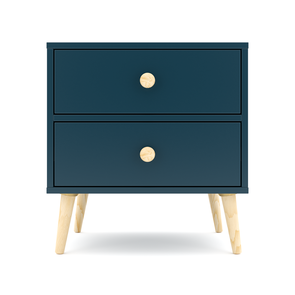 Impression Two Drawers Pedestal Petrol Blue