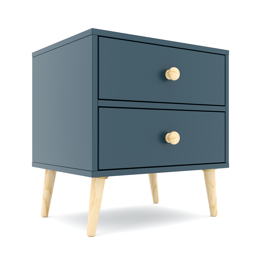 Impression Two Drawers Pedestal Petrol Blue-zoom-4