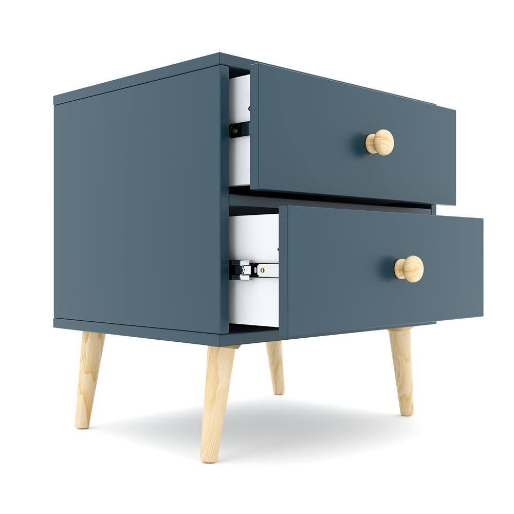 Impression Two Drawers Pedestal Petrol Blue-zoom-5