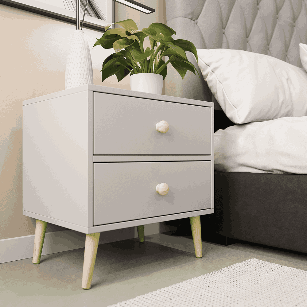 Impression Two Drawers Pedestal Dunblane Grey-3