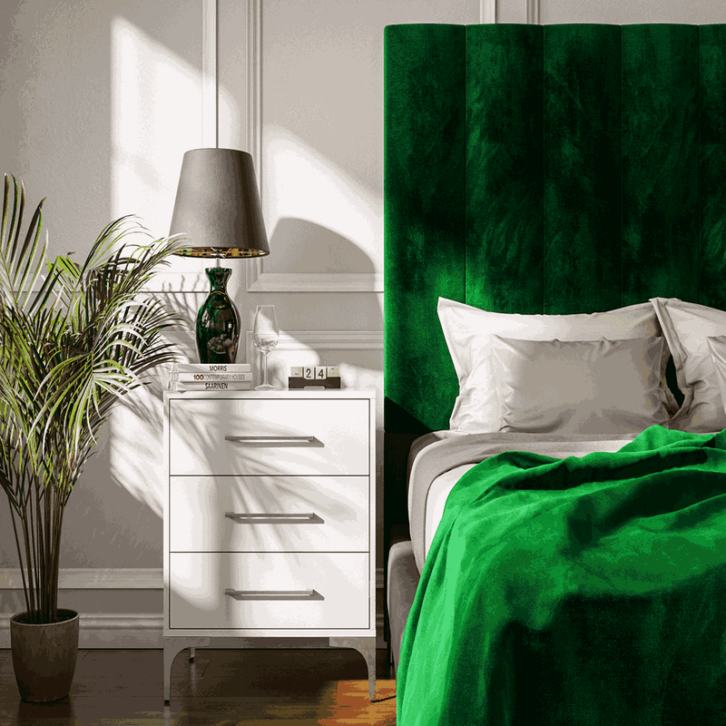 Trentino Emerald Green Double Headboard-zoom-