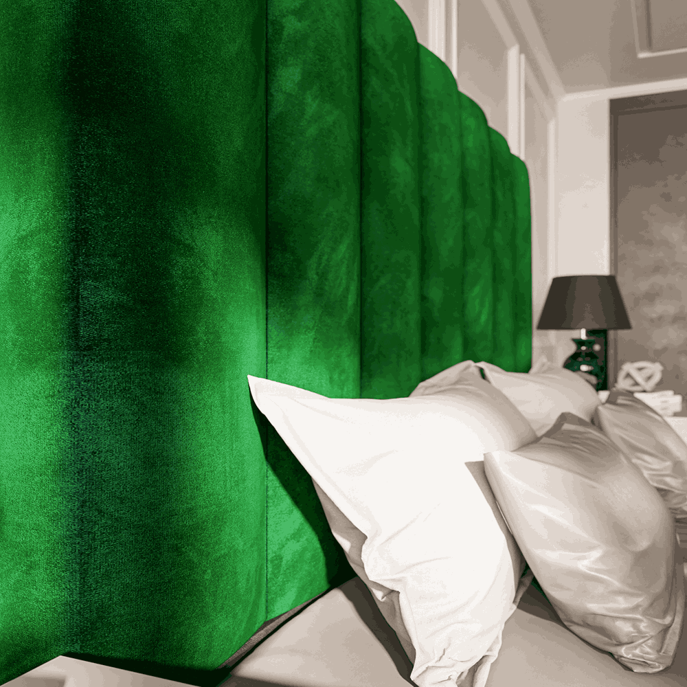Trentino Emerald Green Double Headboard-4