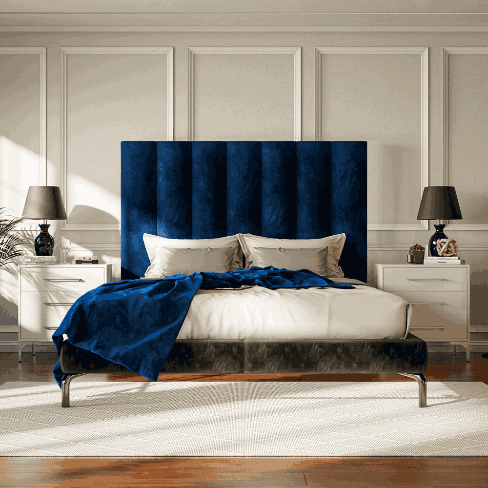 Trentino Royal Blue King Headboard-zoom-2