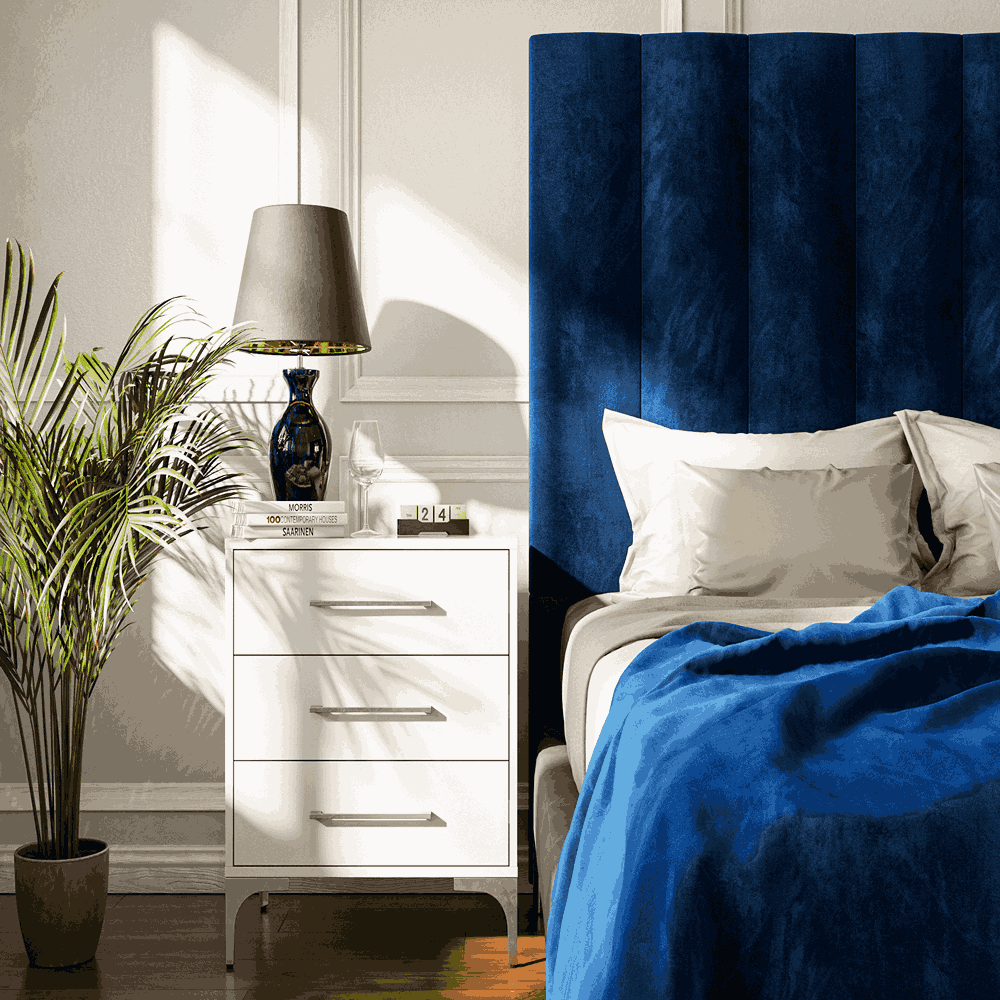 Trentino Royal Blue King Headboard-4