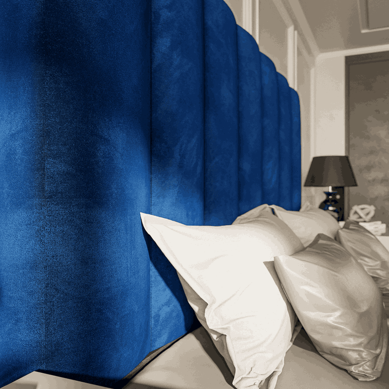 Trentino Royal Blue Double Headboard-zoom-