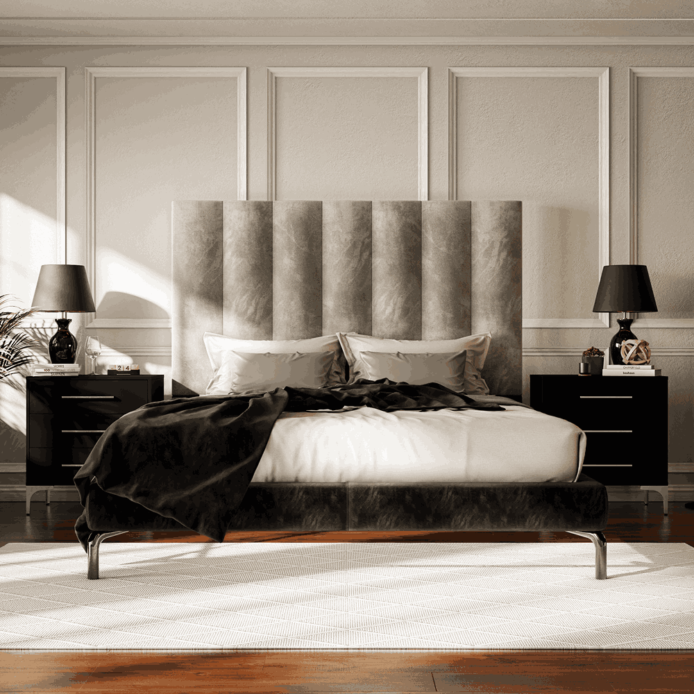 Trentino Grey Double Headboard