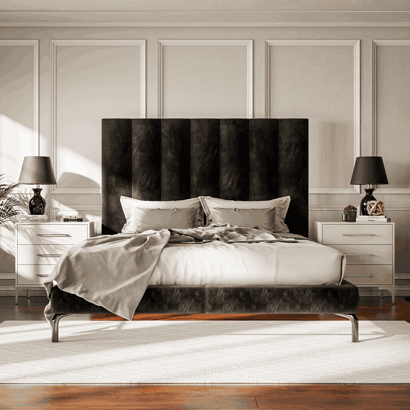 Trentino Black Double Headboard-zoom-