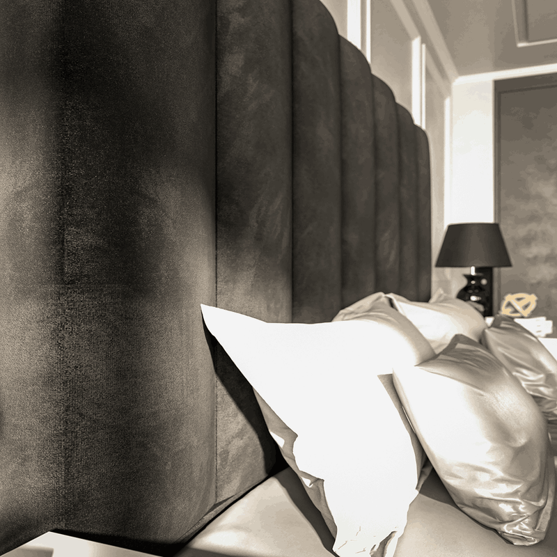 Trentino Black Double Headboard-zoom-