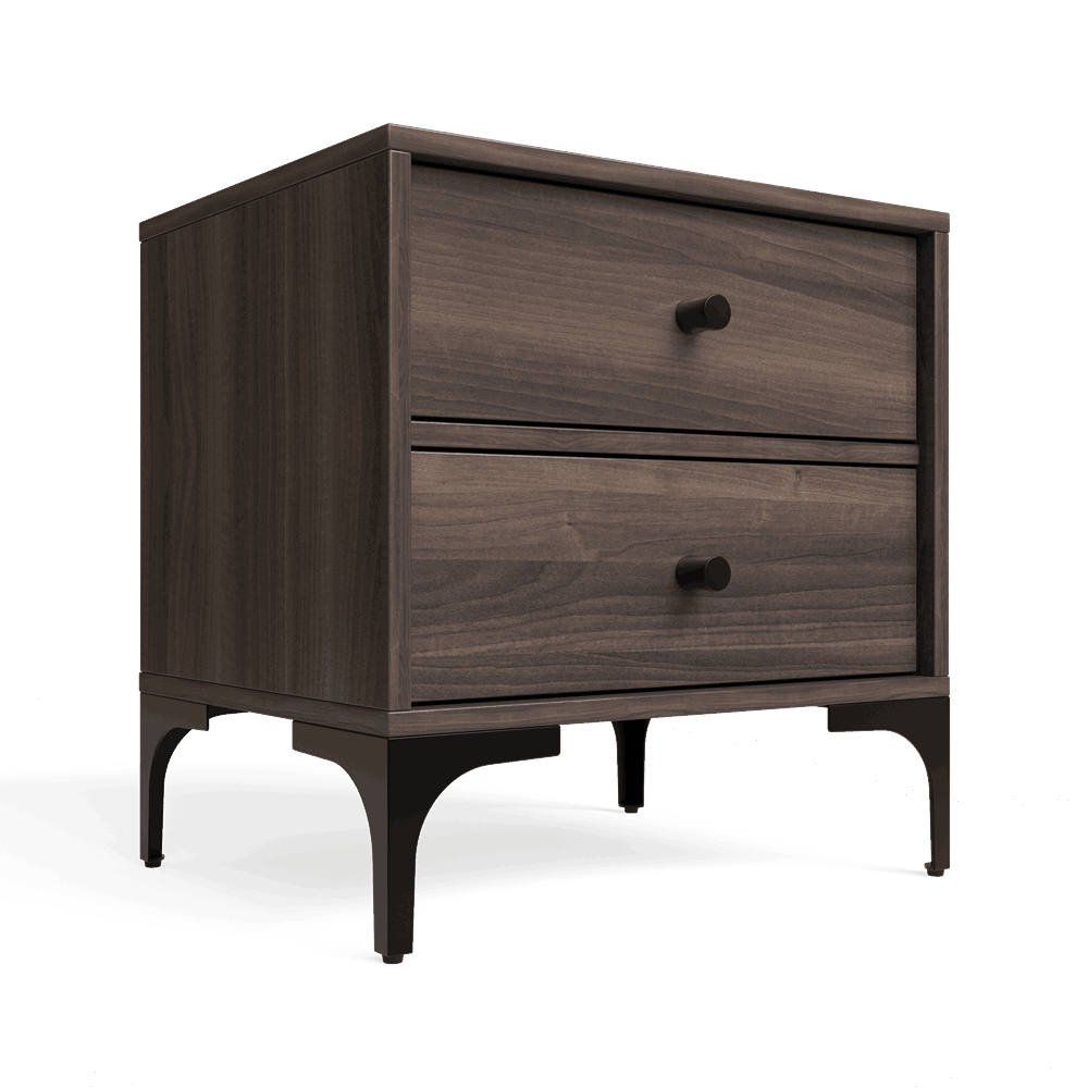 Mistbelt Two Drawers Pedestal Walnut-zoom-2