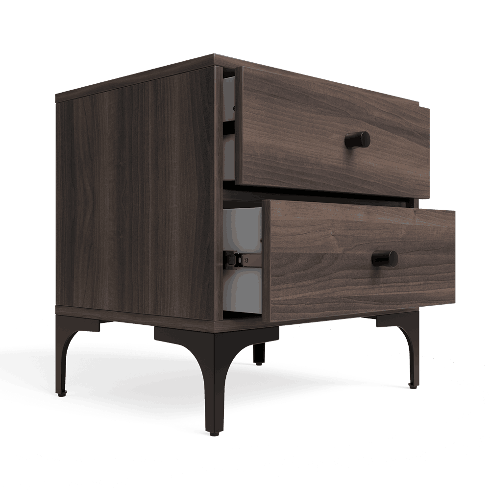 Mistbelt Two Drawers Pedestal Walnut-zoom-4