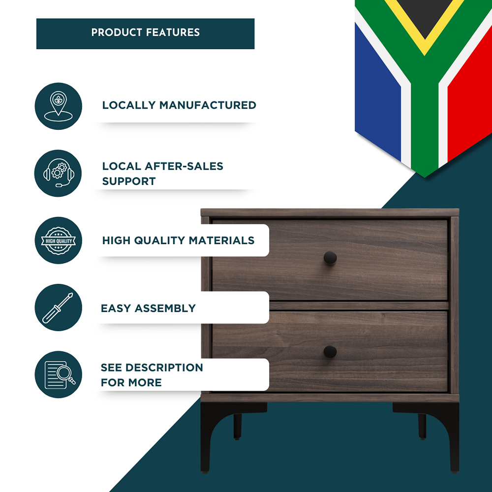 Mistbelt Two Drawers Pedestal Walnut-6