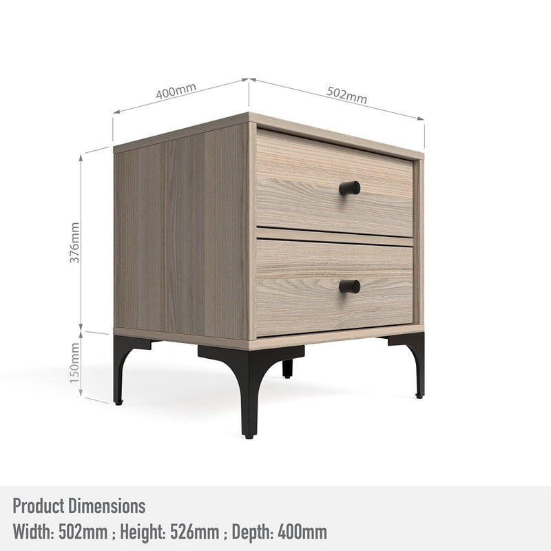 Mistbelt Two Drawers Pedestal Coimbra-zoom-