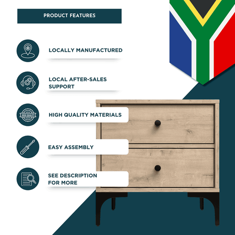 Mistbelt Two Drawers Pedestal Brookhill