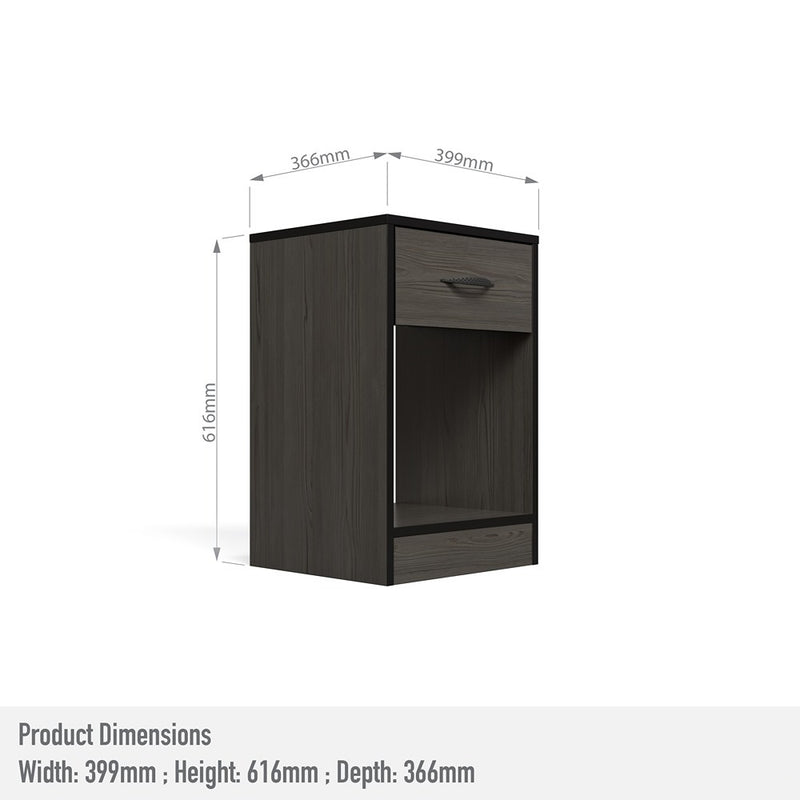 Essential One Drawers Pedestal Smoked Cedar-zoom-