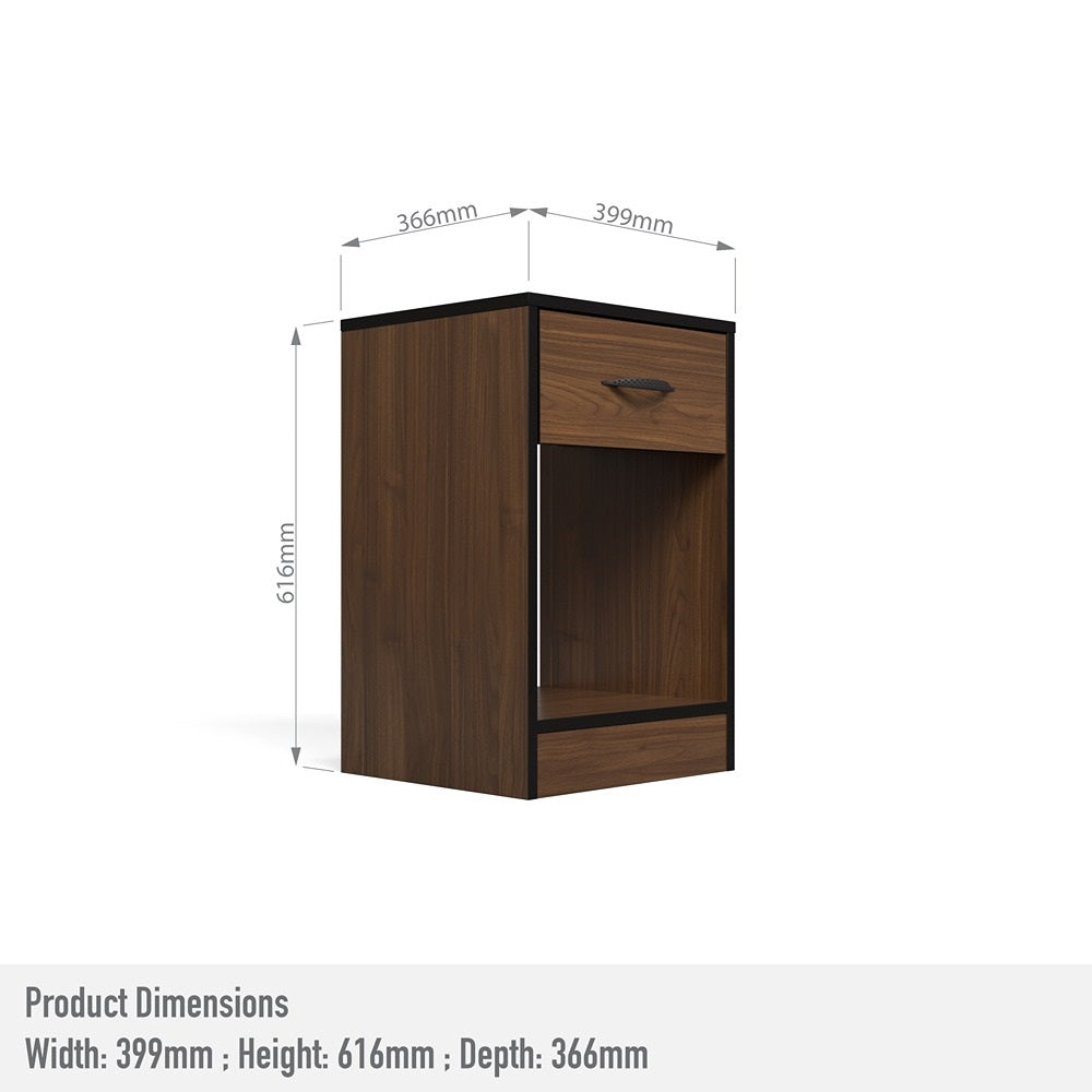 Essential One Drawers Pedestal Brown Walnut-3