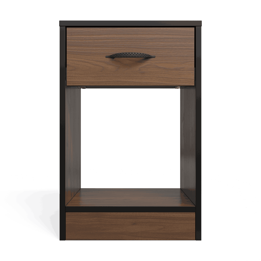 Essential One Drawers Pedestal Brown Walnut-1