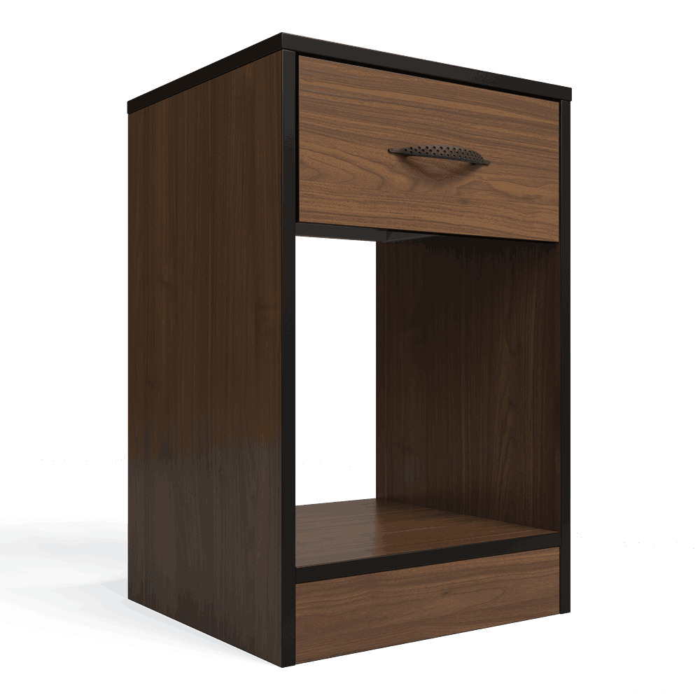 Essential One Drawers Pedestal Brown Walnut-2