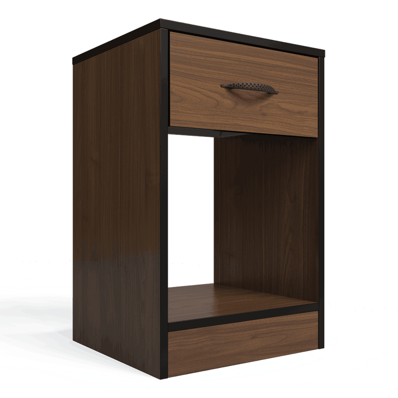 Essential One Drawers Pedestal Brown Walnut-zoom-