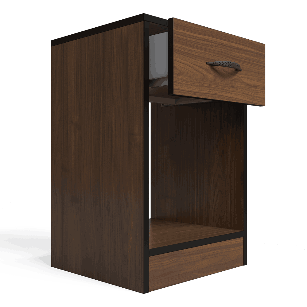 Essential One Drawers Pedestal Brown Walnut-zoom-6