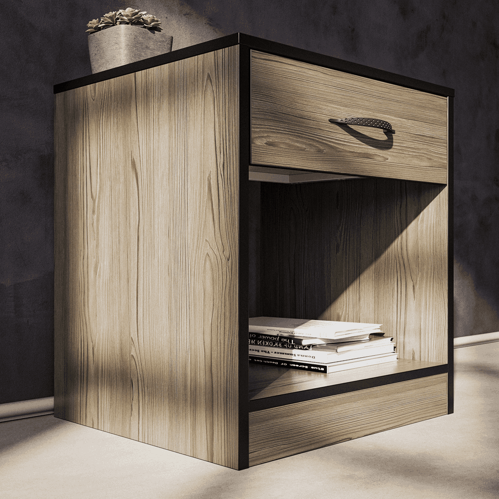 Foundation One Drawers Pedestal Smoked Cedar-zoom-5