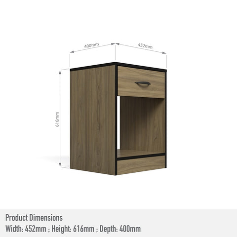 Foundation One Drawers Pedestal Swiss Elm